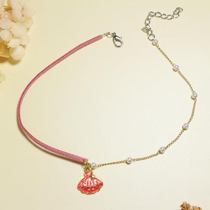 Nova&Aria Chokers Set For Women Heart Choker Necklaces Flower Pendant Velvet Cute Pink Turquoise Blue White Black Choker Necklace Christmas Colorful Lace Chokers - color: Pink-B