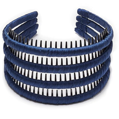 STHUAHE4PC Multicolor Protection Resin Teeth Comb Hair Hoop Hairband Headband Hair Accessories by Beauty hair (Blue-4PCS) - color: Blue