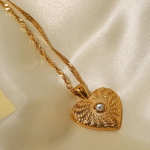 Unisex Celestial Gold Pendant Necklaces, Sun/Moon/Star/Angle Celestial Elements Unisex Choker Gold Lover Chains for Men and Women Jewelry - color: Gold Chain - Heart