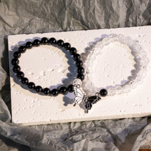 YGLINE Tree of Life Yoga Healing Stone Bracelets,Multilayer Lotus Chakra Stone Reiki Bracelet Sets,Anxiety Crystal Natural Stone,for Women Stress Relief - color: butterfly 4