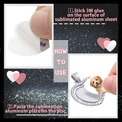 Junkin 24 Pcs Sublimation Rhinestone Trays Pendant Set, Including 6 Double Sided Blank Rhinestone Bezel Trays, 6 Pcs Thick Chains with 12 Sublimation Discs for Making (Gold, Silver, Rose Gold) - color: Gold, Silver, Rose Gold