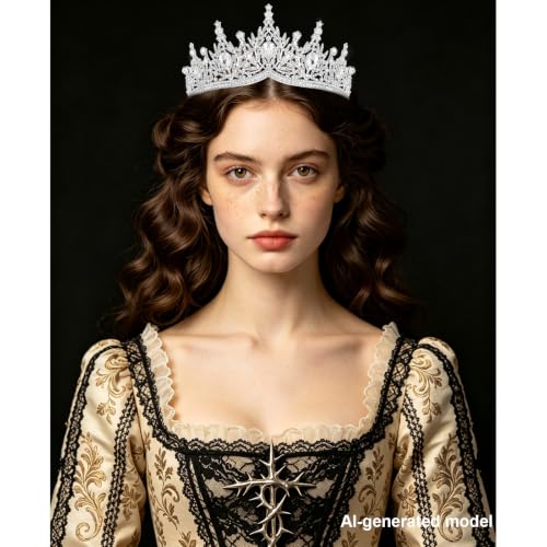 Casoty Silver Crystal Tiaras and Crowns for Women, Rhinestone Queen Headband Bridal Headpieces for Wedding Birthday Prom Quinceanera Pageant Party - color: Sliver