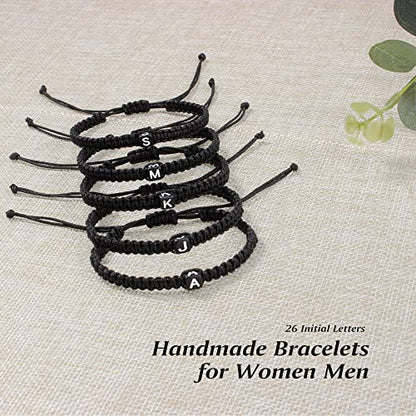 Initial Bracelets for Women Teen Girls Handmade Rope Braided Bracelet for Men Jewelry Birthday Graduation Mother's Day Gifts for Mom Wife Girlfriend Her Friends - style: M