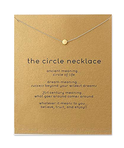 Baydurcan Friendship Anchor Compass Necklace Good Luck Elephant Pendant Chain Necklace with Message Card Gift Card - style: Dot