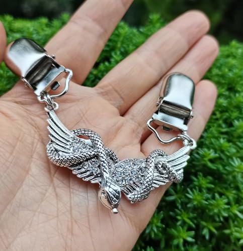 Vintage Sweater Clips Shawl Dresses Shirt Clips Retro Cardigan Collar Chain Clips Brooch Pins for Women - style: Style 7