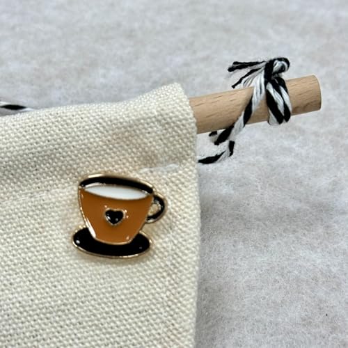 Brown Coffee Cup Enamel Lapel Pin Cartoon Badge for Boy Girl Gift Clothes Backpacks Badges Hats Bags - size: 12Pieces