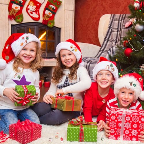 SANNIX 60Pcs Christmas Pins, Christmas Enamel Lapel Pins Assorted Santa Claus Snowflake Snowman Holiday Cartoon Pin Badge for Clothes Bags Hats Accessories, 30 Styles - style: Christmas Pins