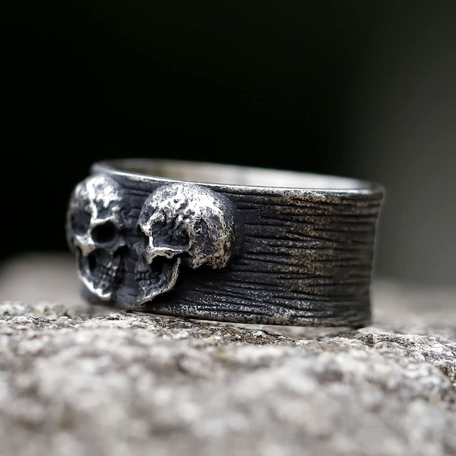 2023 Skull Ring Cool Evil Death Punk Rock Stainless Steel Rings Aly Style Jewelry - style: R1084