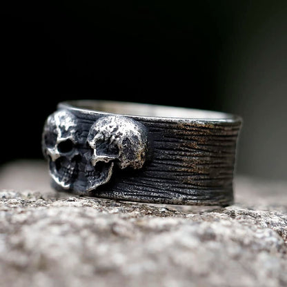 2023 Skull Ring Cool Evil Death Punk Rock Stainless Steel Rings Aly Style Jewelry - style: R1084