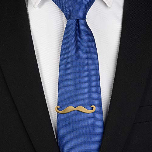 HAWSON 2 inch/ 2.2 inch Tie Clip for Men, Novelty Tie Bar Clip for Men and Boys, Interesting Tie Clip for Party - color: Gold Beard