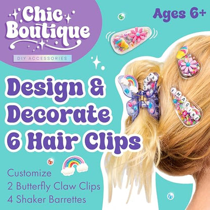 Creativity for Kids Chic Boutique Hair Clips: Create 6 DIY Hair Clips, Crafts and Birthday Gifts for Girls, Girls Toys for and Summer Activities for Kids (Ages 6+)