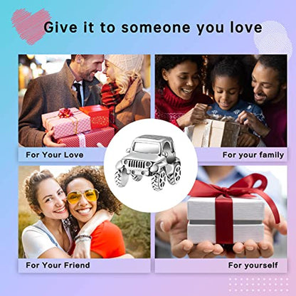 Family Love Mother Daughter Grandma Charm 925 Sterling Silver fits Bracelets Necklace Pendant Bead Charms Jewelry Gift for Women Family Friends - color: Car Charm