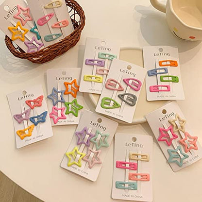 FZBNSRKO 40pcs Hair Accessories Set - Colorful Snap Barrettes, No-Slip Metal Clips for Toddlers, Girls, Kids, Women (Mixed Styles)
