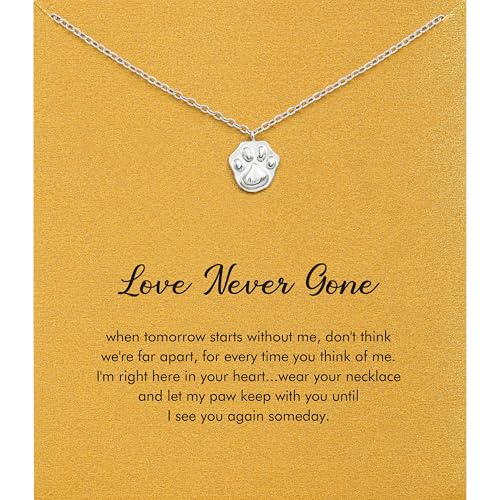RZKING Silvery Necklace for Women, Gifts for Friend Mom Daughter Teacher - style: Paw Print