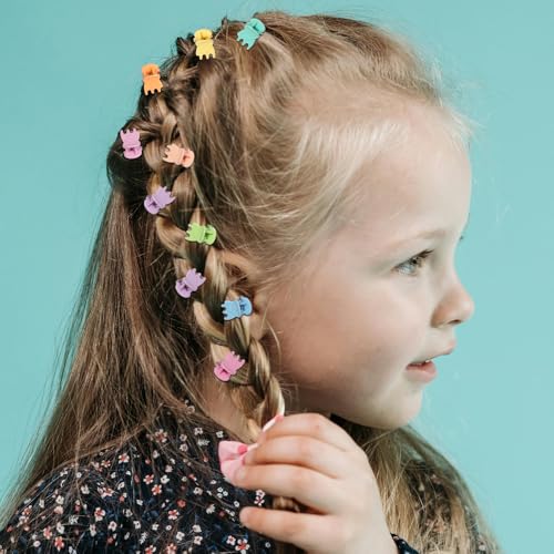 50 PCS Mini Hair Claw Clips， Bangs Strong Grip Multifunction Clamp Clips. (Macaron) - color: Macaron