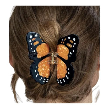 Monarch Butterfly Hair Claw Clip