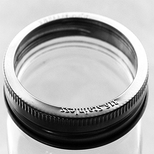 Trellis + Co Stamped Stainless Steel Wide Mouth Mason Jar Replacement Rings | Bands / Tops | Durable & Rustproof | For Pickling, Canning, Storage (12 Pack) - size: 12 Pack
