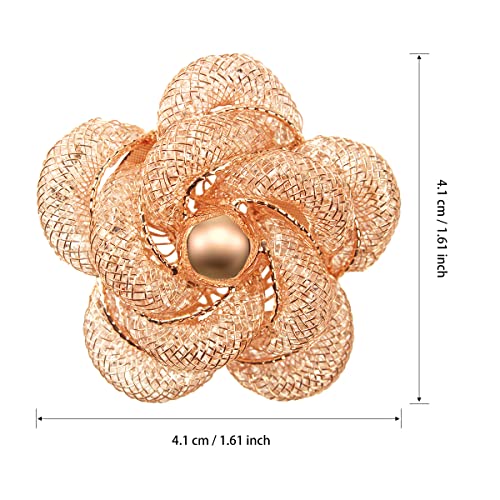 Brooches Fashionable and Refined Hollow-Out Breastpin for Girls Ladies and Women | Clothes Pin | Brooches and Pins for Women | Daisy Pin | Ladies Jewelry | Flower Brooch - color: Gold
