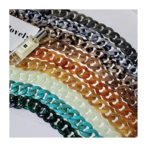 AUMEY Handbag Chain Straps Acrylic Purse Chain Strap Fashionable Replacement Purse Clutches Handles for Purse Handbags DIY Crafts, 19 inch of Each (MSL02- Leopard print) - color: Msl02- Leopard Print