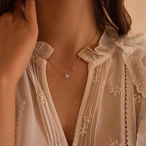 LLWOM Gold Necklace for Women-14k Gold Plated Infinity Necklace Star Of David Necklace Evil Eye Cross Pendants Heart Dainty Gold Necklace For Women - color: Gold-19 Zircon Hearts