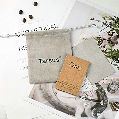 Tarsus Initial Cubic Zirconia Necklace for Women Teens | Jewelry Gifts for Women Adjustable Chain 18" + 2" - style: Gold-E-Diamond style