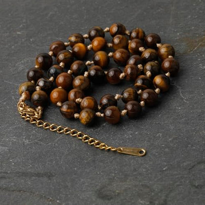 Semi Precious Stone Beaded Choker Necklace 14K Gold Plated Natural Stone Double Strand Necklace Layered Short Necklaces - color: Square Blue Spotted Stone