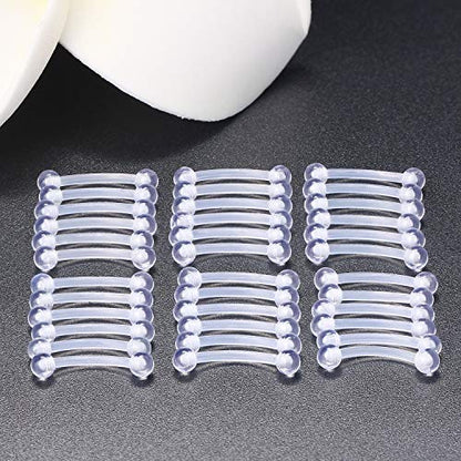 16G Clear Plastic Curved Barbells Eyebrow Ring Snake Eyes Tongue Rings Acrylic Bioflex Cartilage Helix Tragus Earrings Nipple Belly Lip Ring Piercing Retainer Length 6mm 8mm 10mm 12mm 36pcs - color: 36Pcs 16G 10mm
