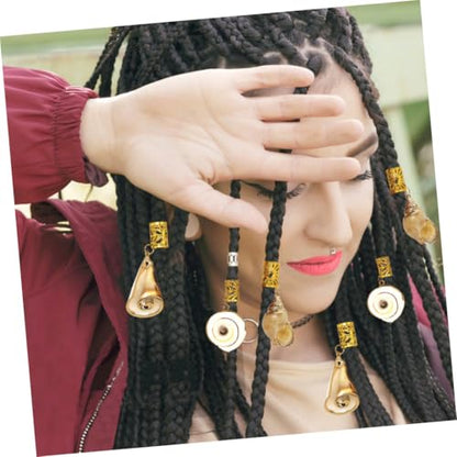 5pcs Mixed Style Hair Braid Pendants and Dreadlock Rings Headdress Accessories for Creative Hair Decoration for Parties and Festivals