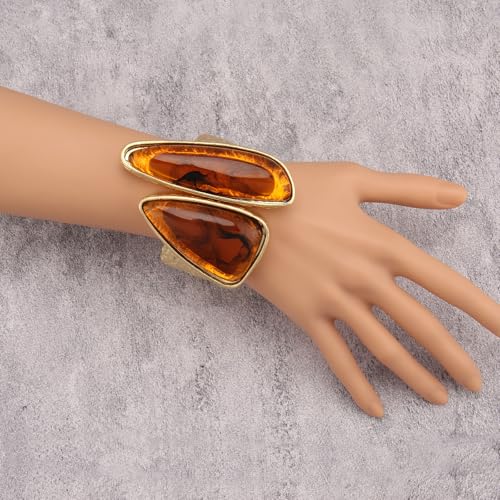 Chunky Bangle Bracelets for Women Cuff Bracelet Thick Gold Bangles Open Wide Arm Cuffs Bracelets Boho Jewelry - style: Chunky Bangle