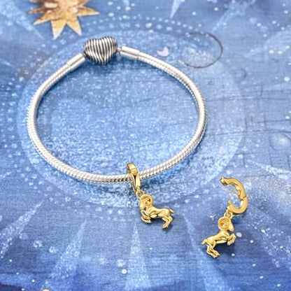LAZA 925 Silver Charms for Bracelets and Necklaces Gold charms for Women | Summer Travel Party Lucky Zodiac Charms Clearance Pendant Beads Christmas Birthday Graduation Gift Jewelry for Women - color: Aries
