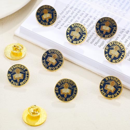 Huquary 30 Pcs Student of the Month Lapel Pins Bulk Appreciation Reward Gifts Enamel Badge Recognition Pins 3/4 Inch Motivational Awards for Students School Classroom Teacher Supplies