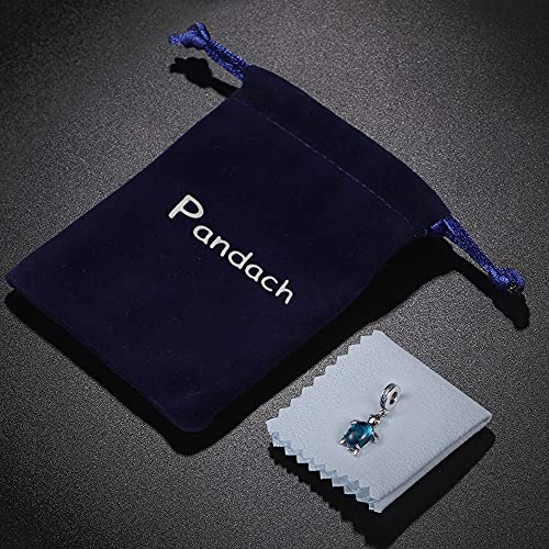 Pandach Animal Charm Bead fits Charms Bracelets for Woman-925 Sterling Silver Dangle Pendant Bead,Jewelry Beads Gifts for Women Bracelet&Necklace - style: Blue Turtle charm