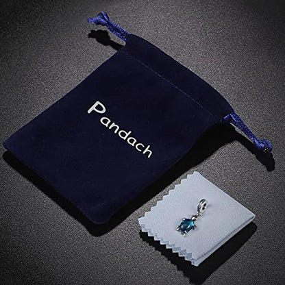 Pandach Animal Charm Bead fits Charms Bracelets for Woman-925 Sterling Silver Dangle Pendant Bead,Jewelry Beads Gifts for Women Bracelet&Necklace - style: Blue Turtle charm
