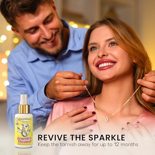 Grandma's Secret Gold and Silver Jewelry Cleaner Solution - Ammonia Free Gold Jewelry Cleaner Liquid for Silver, Diamonds, and Gemstones - Safe & Effective for Daily Use, 3 oz, 2 Pack - size: 3 Fl Oz (Pack of 2)
