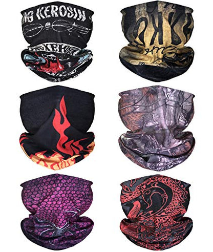 KINGREE KINREE 6PCS Outdoor Magic Scarf, Elastic Headbands, Headscarves, Headwear, Mask - color: Purple Series