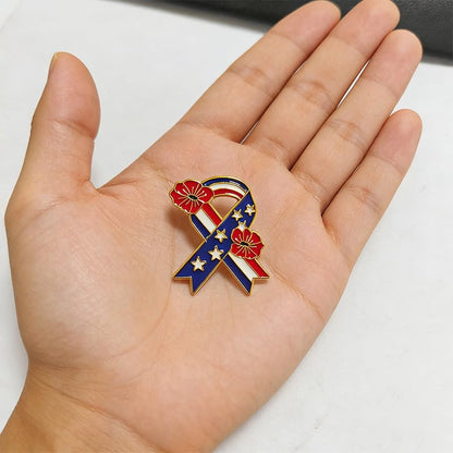 4/12/25/50 Pack Poppy Pins for Memorial Day, Poppy Flower Pin with USA Flag | Patriotic Pins Broochs Patriotic Gift for Memorial, 4th of July Independence, Veterans Day