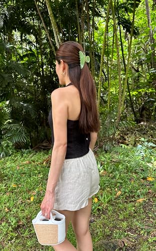 Luxury Green Claw Clip for Women | Our Large 4 Inch Hair Clip Creates Beautiful Half Ups, Secure Updos & Chic Daily Styles | Premium Acetate Claw with Secure Hold & Snag Free Teeth for Easy Styling - color: Green