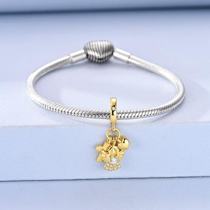 Birthday Fashion Heart Dangle Charm for Bracelets and Necklace Pendant Bead Charms Jewelry Present for Women Family Friends - style: Cat Holding Heart