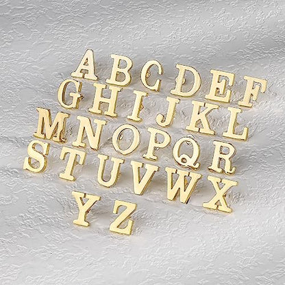 Initial Lapel Pin for Men Women, Brooch Pins for Men Suits, Metal Button Pins in 18K Gold and Silver Tone. - color: Gold-G