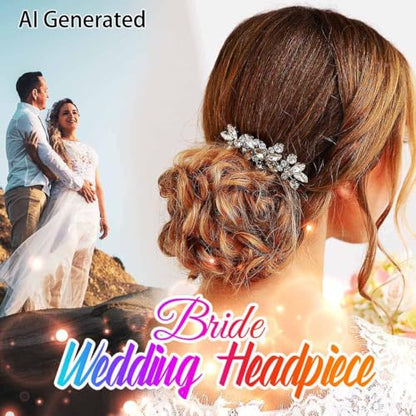 Catery Rhinestone Bride Wedding Hair Comb Green Caystal Side Comb Bridal Hair Piece Headpiece Bridesmaid Head Jewelry Hair Accessories for Women and Girls (Green) - color: Green