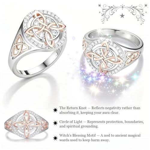 Witches Knot Ring Double Color Zircon Ring Minimalist Design Elegant All-Match Premium Sense Band Ring Jewelry