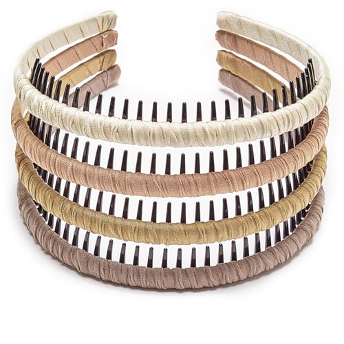 STHUAHE4PC Multicolor Protection Resin Teeth Comb Hair Hoop Hairband Headband Hair Accessories by Beauty hair (Fashion Headband) - color: Fashion Headband