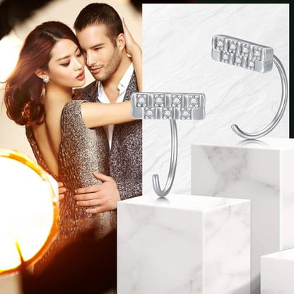 925 Sterling Silver Moissanite Huggie Half Hoop Earrings for Women - style: style 6