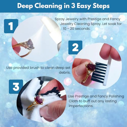 Jewelry Cleaner Kit for Gold, Silver, Diamonds & Precious Stones - style: jewelry Cleaner Spray