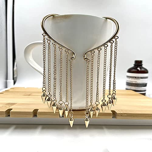 Ear Cuffs Earrings for Women Non Piercing,Long Tassel Ear Wrap Earrings Ear Cuff Droping Chain Earrings jewelry - color: D:Bullet G