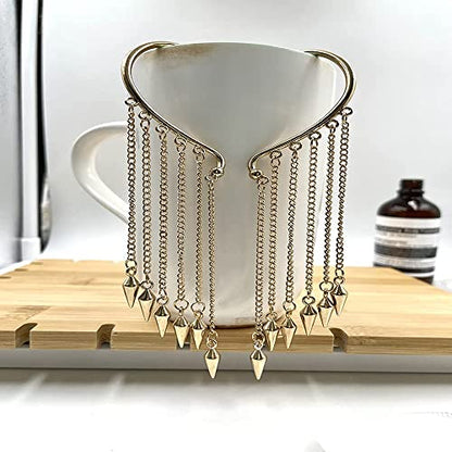 Ear Cuffs Earrings for Women Non Piercing,Long Tassel Ear Wrap Earrings Ear Cuff Droping Chain Earrings jewelry - color: D:Bullet G