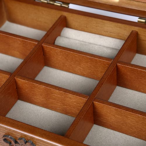 Changsuo Wooden Jewelry Box for Women with Drawer, Small-sized Jewelry Storage Organizer with Acrylic Lid - size: One-drawer