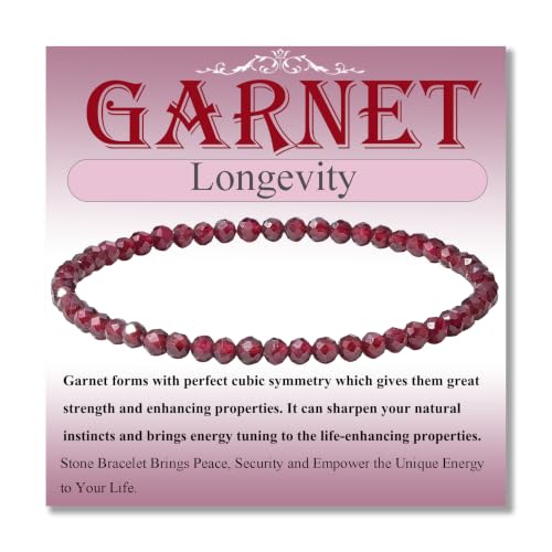 MASSIVE BEADS Natural Genuine Gemstone Beads Healing Crystal Chakra Reiki Jewelry Faceted Round Beads Bracelets 3mm - color: Garnet