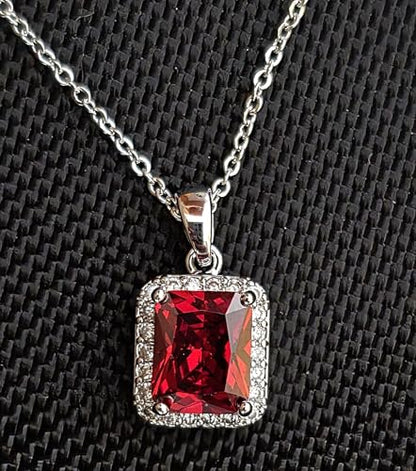 Jewelry Sets for Women Costume Jewelry Sets Wedding Jewelry Set with Necklace and Earring for Bride Bridesmaid Jewelry - color: Red