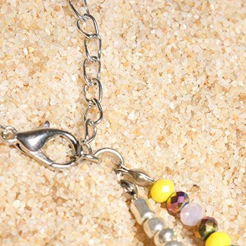 Softones Blue Starfish Turtle Anklet Multilayer Charm Beads Sea Handmade Boho Anklet Foot Jewelry for Women - style: I:Star3